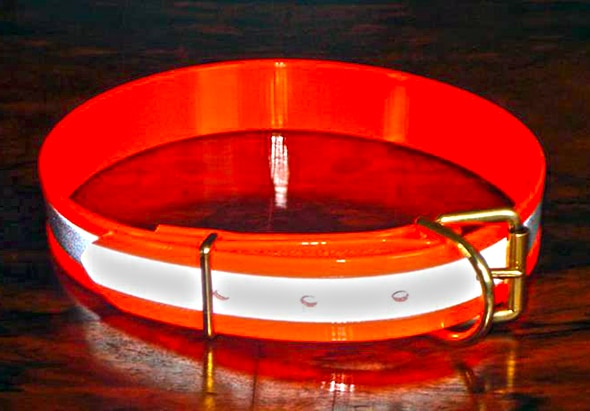 Large Reflective Orange Night Safety Collar-0
