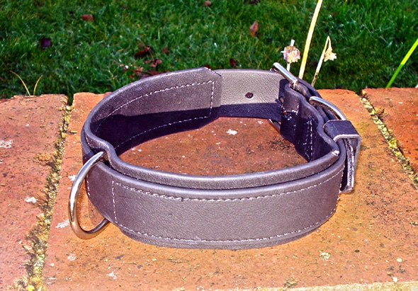 Extra Wide BETA® Black Dog Collar with Underlay-0
